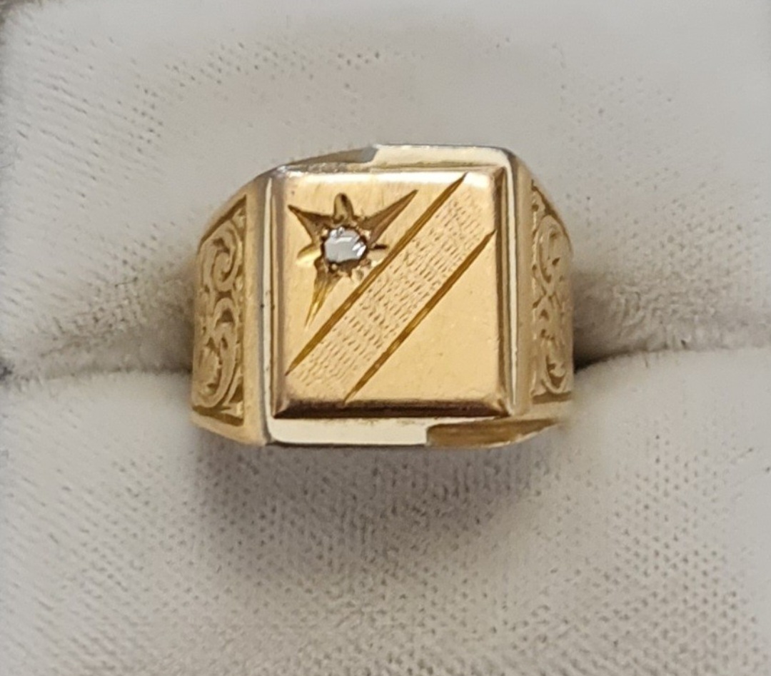 anello uomo oro diamante gioielleria bergamo