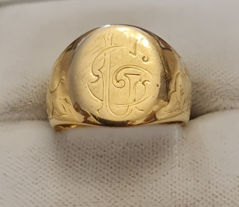 anello epoca oro chevalier uomo 